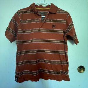 Boys short sleeve collared striped shirt